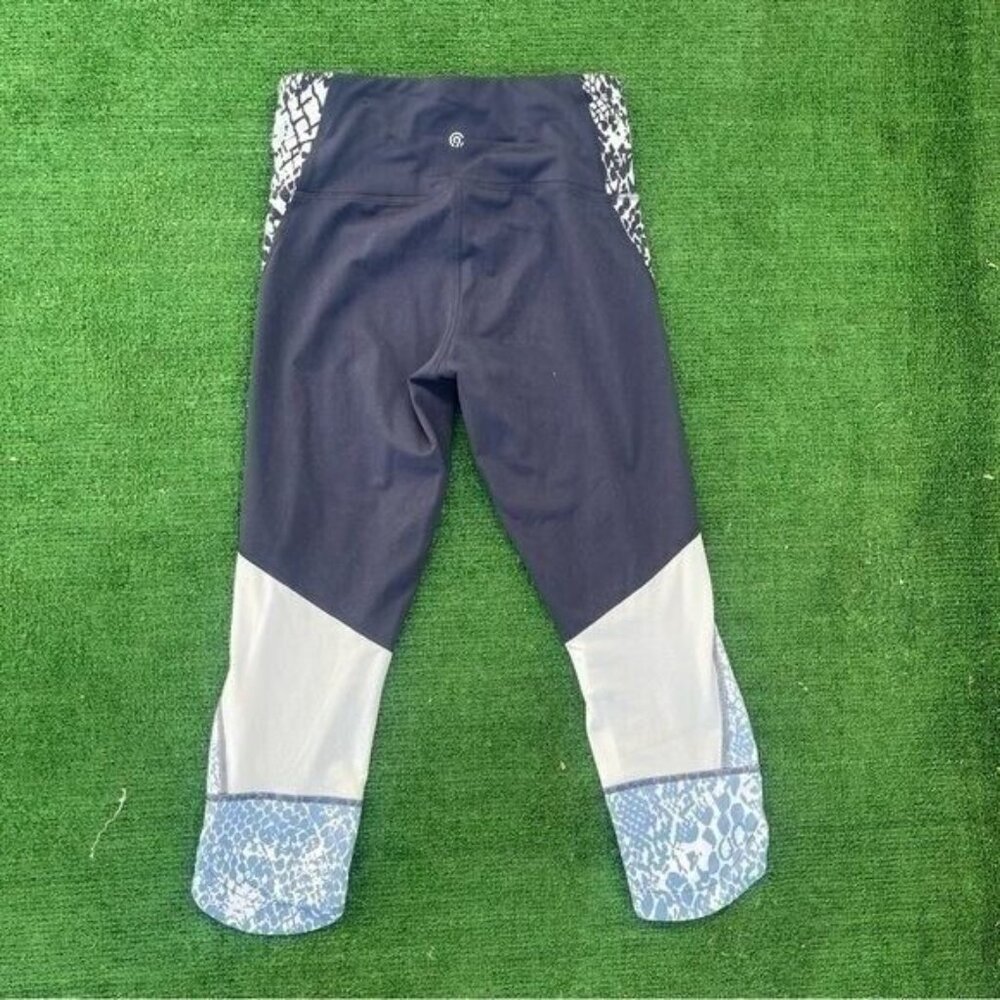 Champion Navy Blue Woman's Workout Leggings High Waisted Cropped Size S - Picture 7 of 7